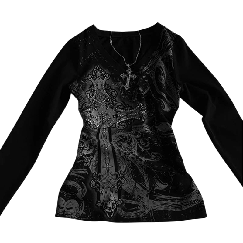 'NOCTURNE CROSS' LONGSLEEVE