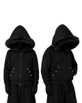 'VEILED' FUR HOODIE